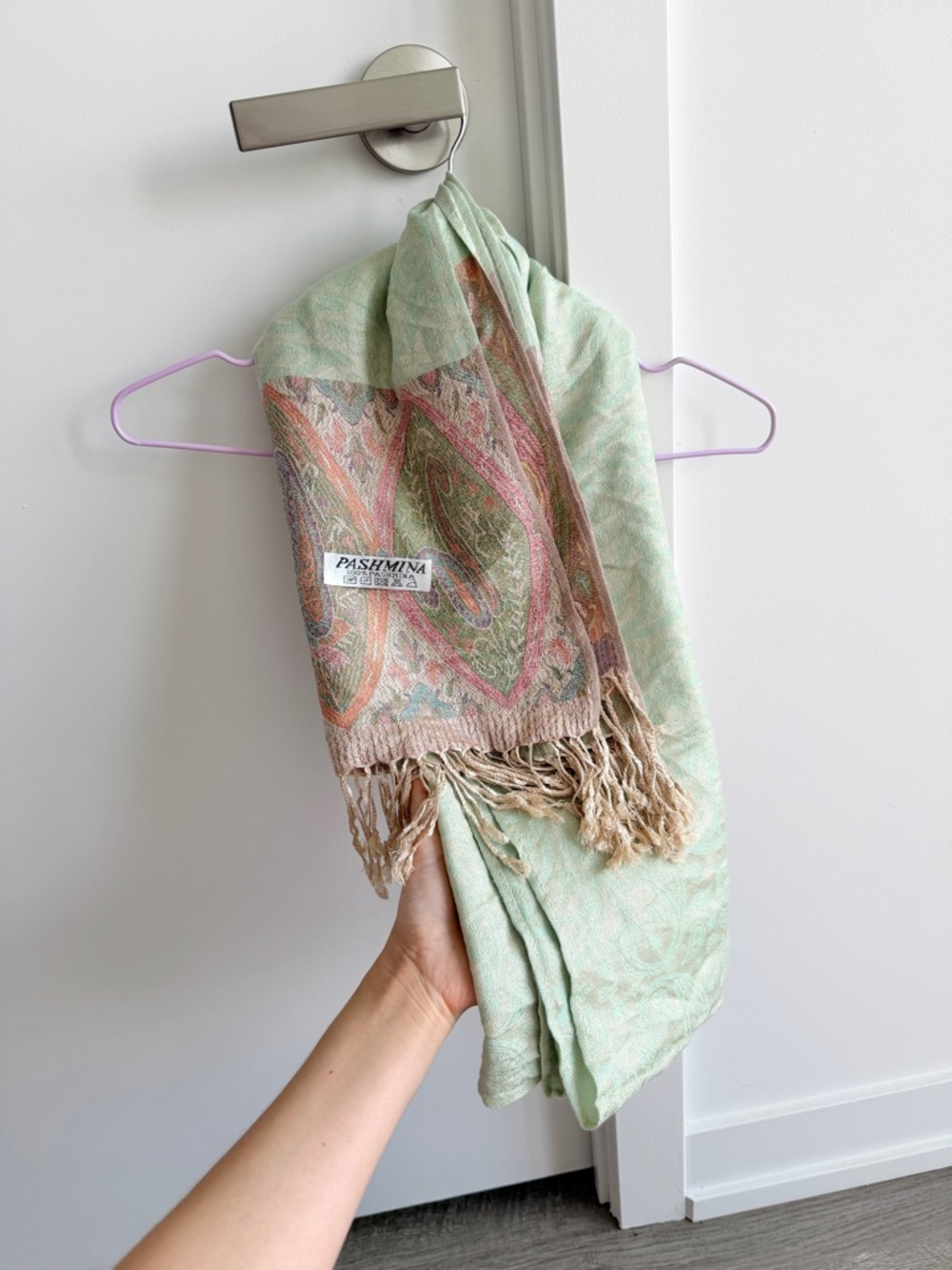 Pistachio Draped Scarf